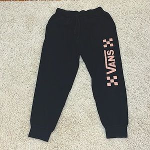 Cuffed Black Vans Sweatpants